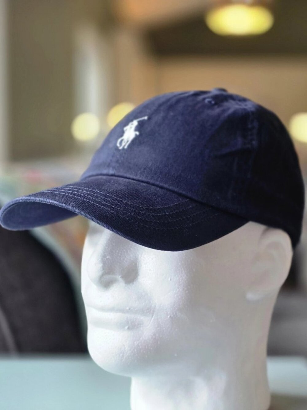 Polo Ralph Lauren Navy Blue Cotton Chino Adjustable Baseball Cap